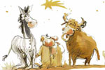 Illustration Kinderbuch Bukel Aquarell Ochse Esel