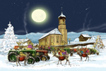 Weihnachten Weihnachtskarte Oldtimer Traktor